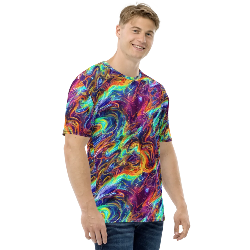 Neon Maelstrom on Men's Crew Neck T-Shirt — Right
