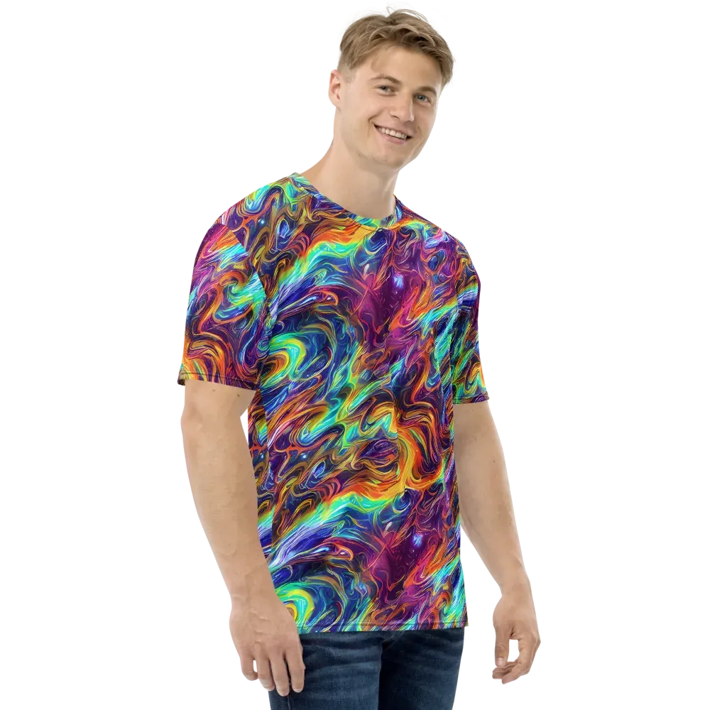Neon Maelstrom on Men's Crew Neck T-Shirt — Right