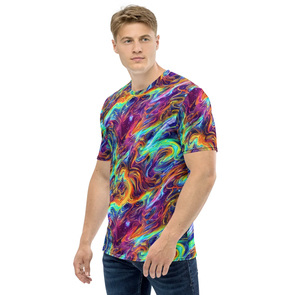 Neon Maelstrom on Men's Crew Neck T-Shirt — Left