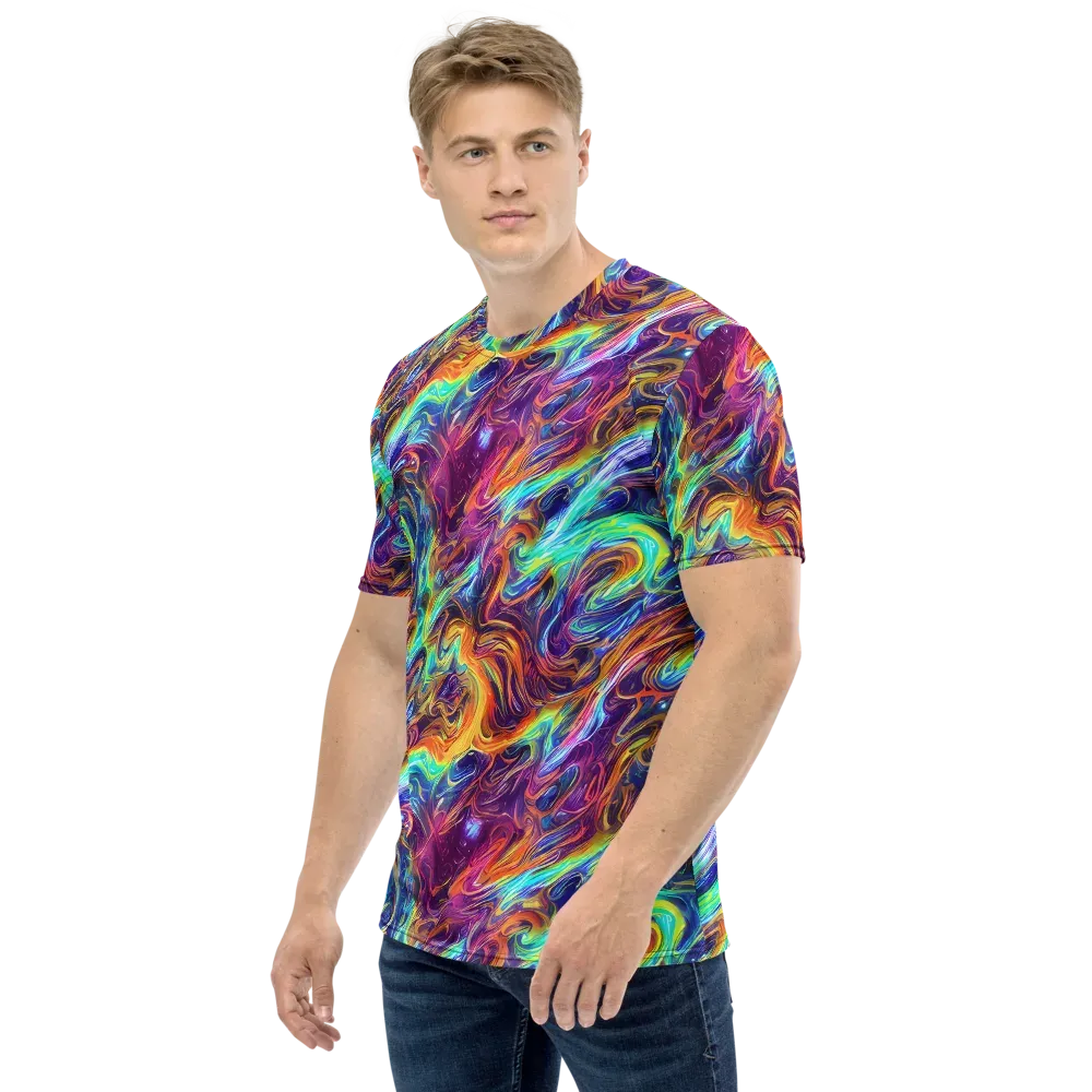 Neon Maelstrom on Men's Crew Neck T-Shirt — Left