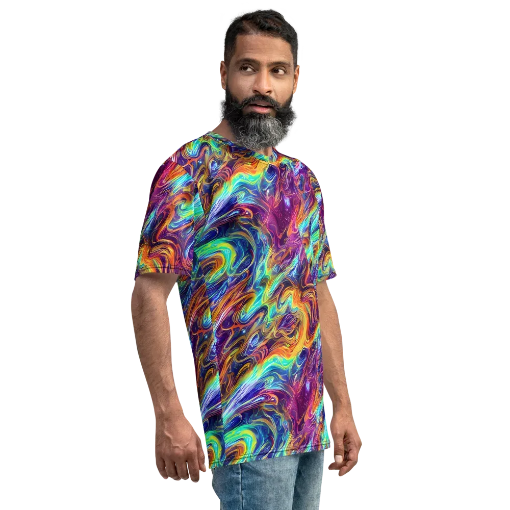 Neon Maelstrom on Men's Crew Neck T-Shirt — Right