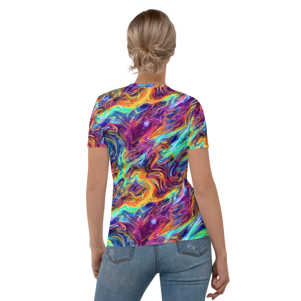 Neon Maelstrom on Women's Crew Neck T-Shirt — Back
