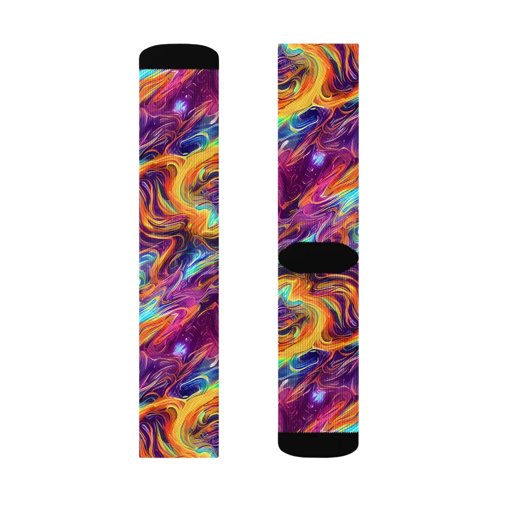 Neon Maelstrom on Socks — Right Sock