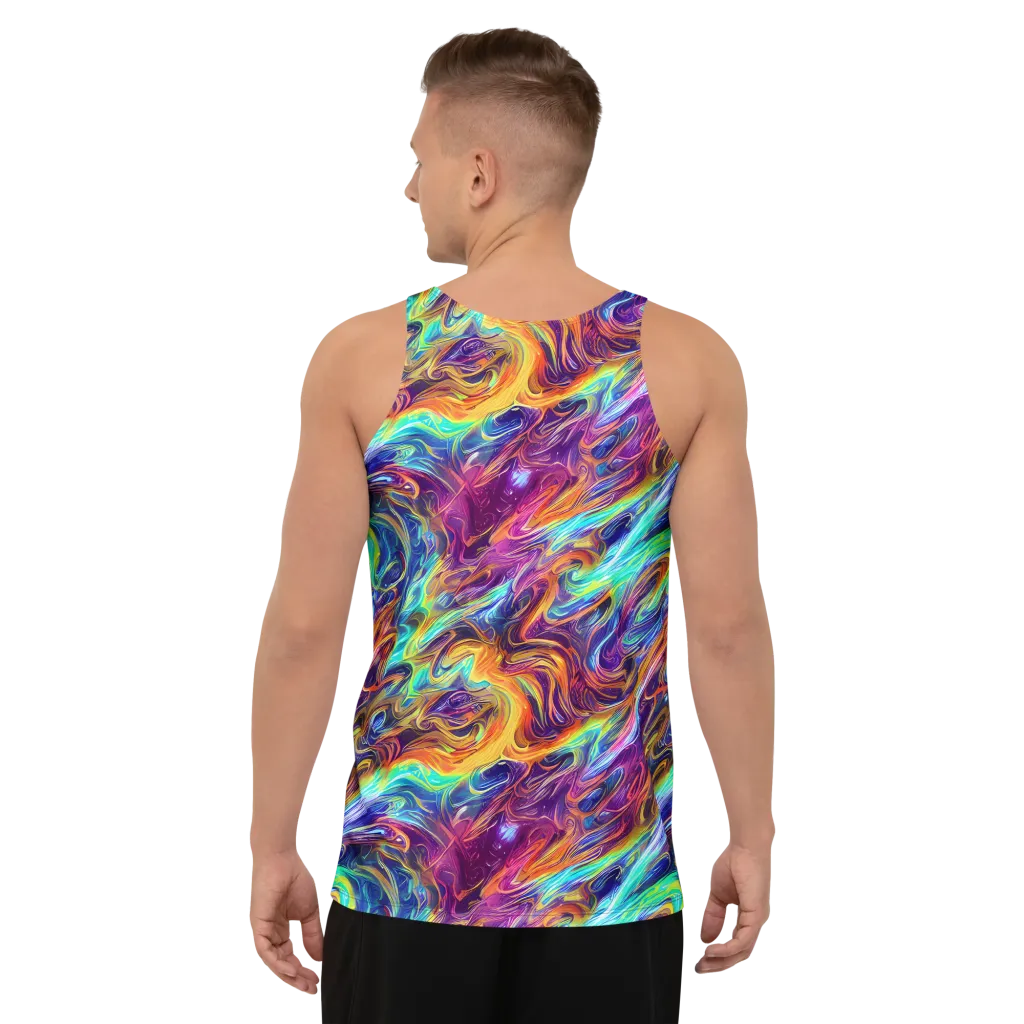 Neon Maelstrom on Men's Tank Top — Back