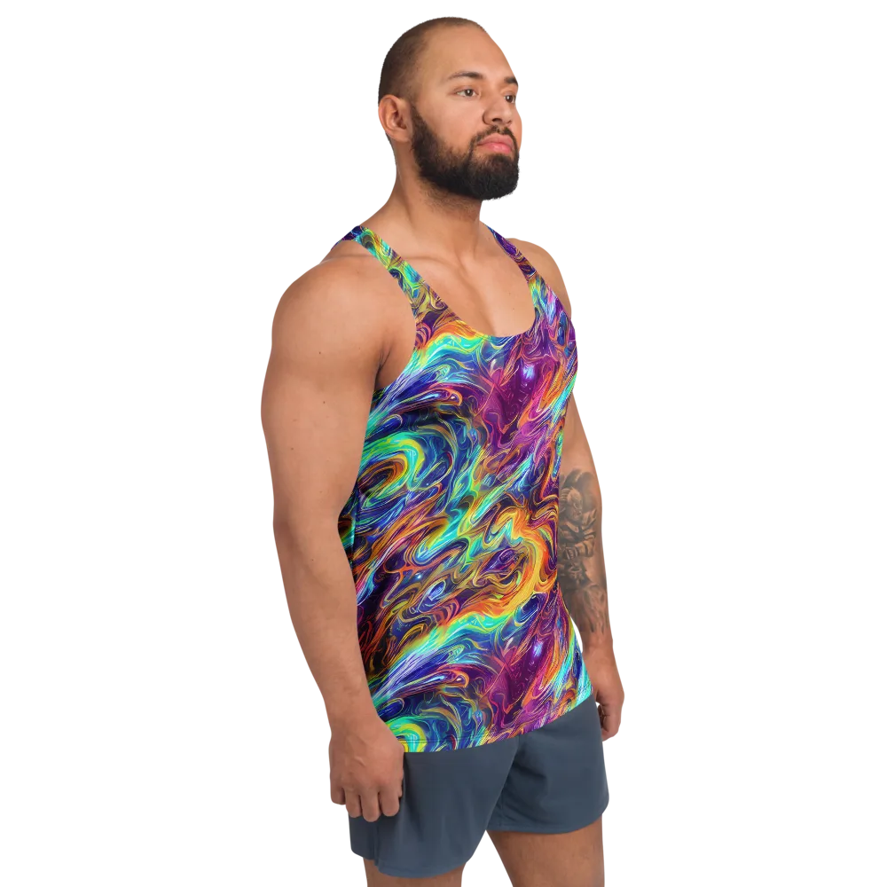 Neon Maelstrom on Men's Tank Top — Right Front