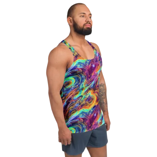 Neon Maelstrom on a Men's Tank Top