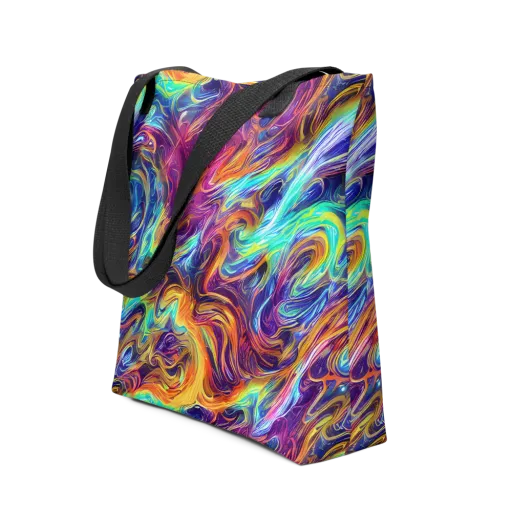 Neon Maelstrom on a Tote Bag