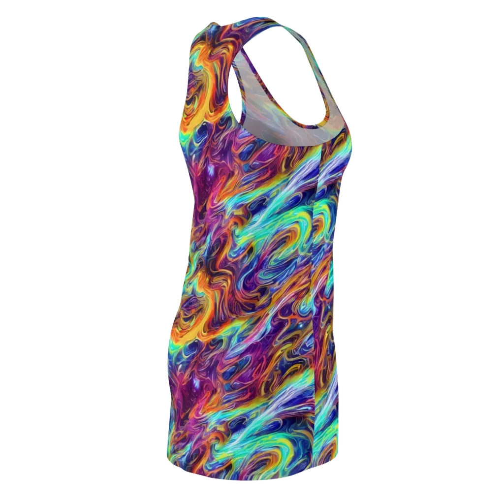 Neon Maelstrom on Racerback Dress — Back Side