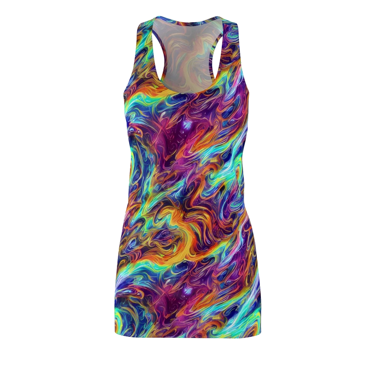 Neon Maelstrom on Racerback Dress — Front