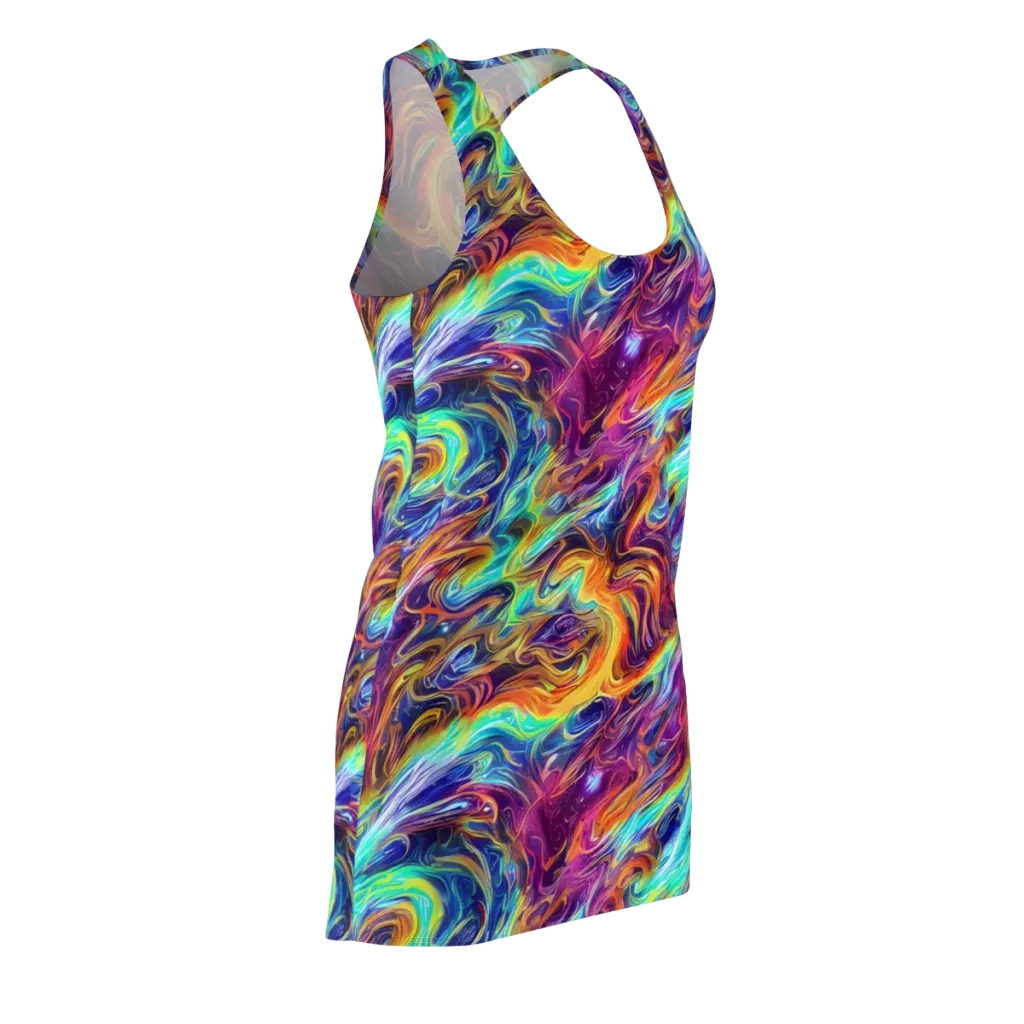 Neon Maelstrom on Racerback Dress — Front Side