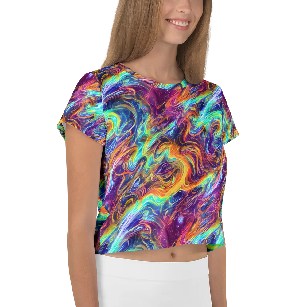 Neon Maelstrom on Crop Tee — Right