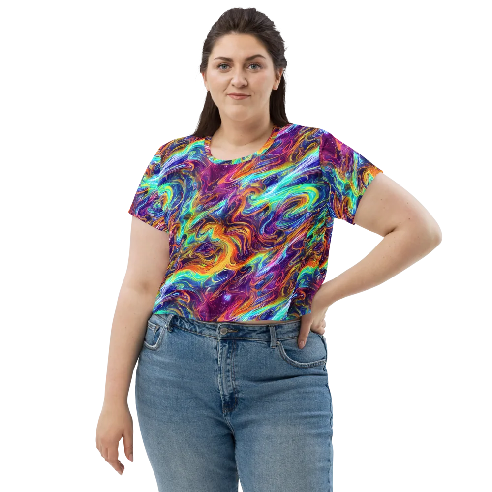 Neon Maelstrom on Crop Tee — Front