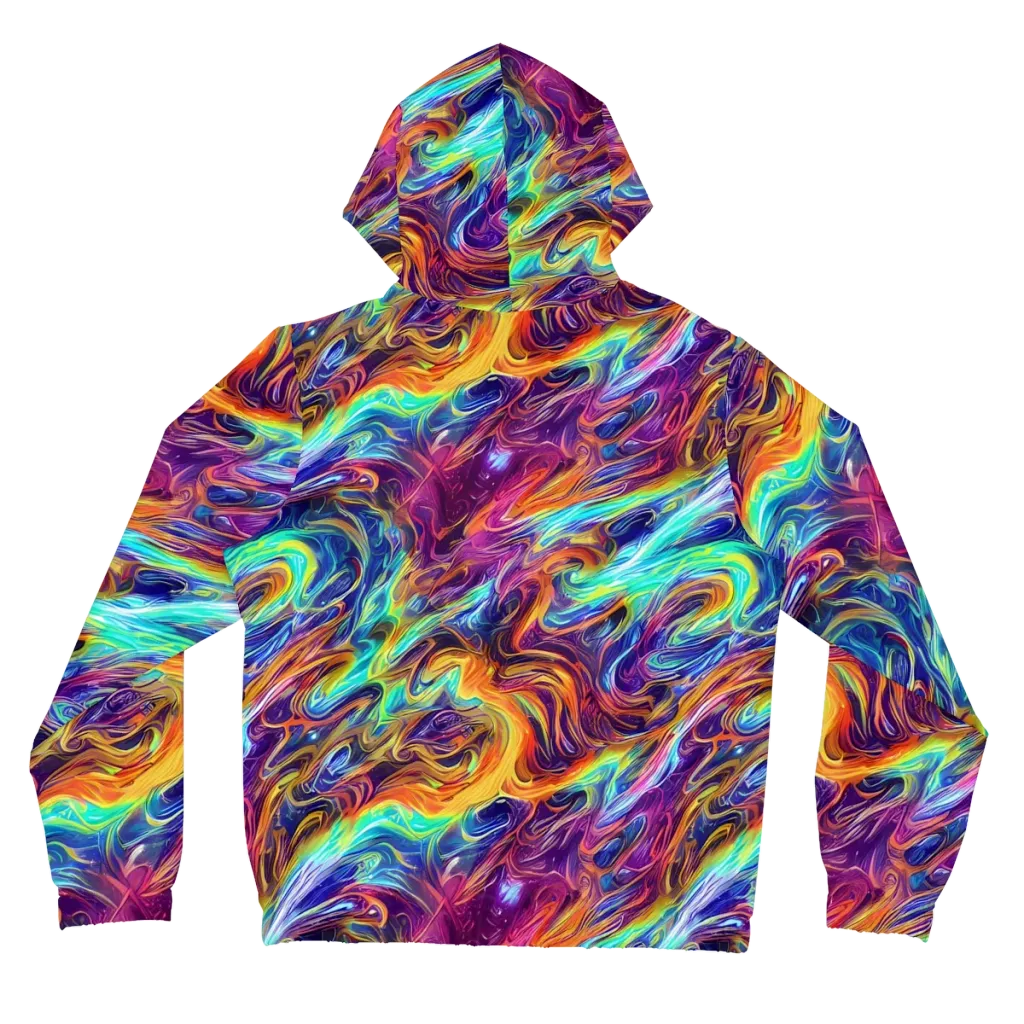 Neon Maelstrom on Women's Full-Zip Hoodie — Back