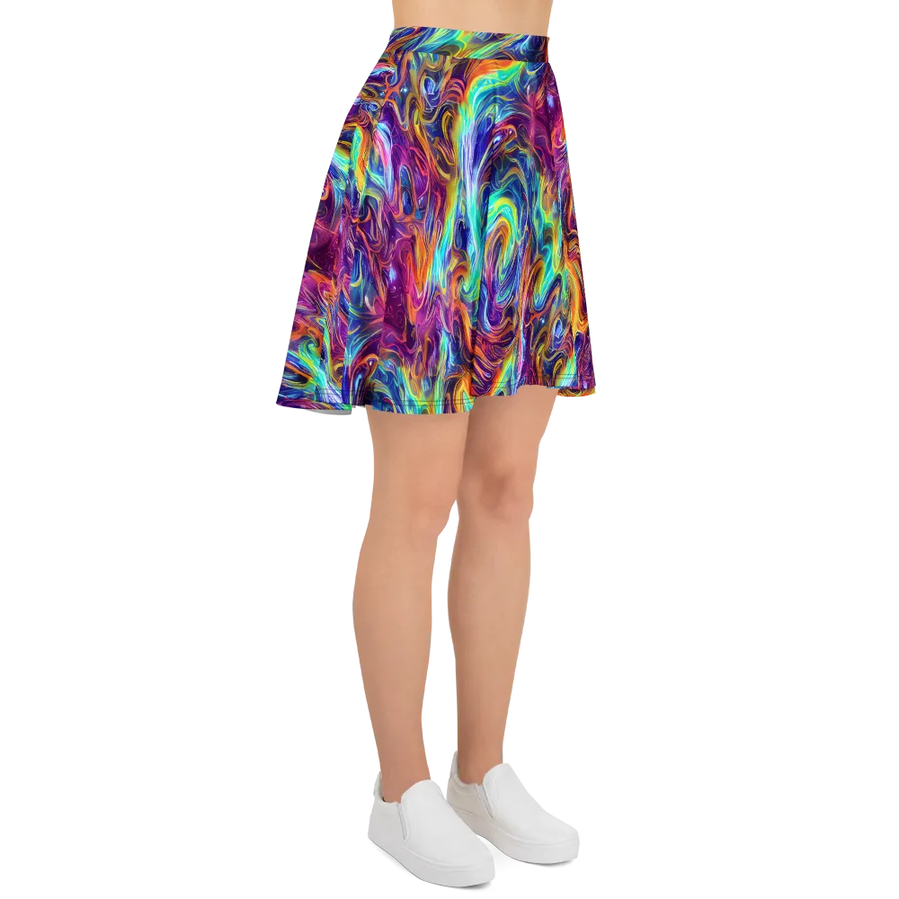 Neon Maelstrom on Skater Skirt — Right