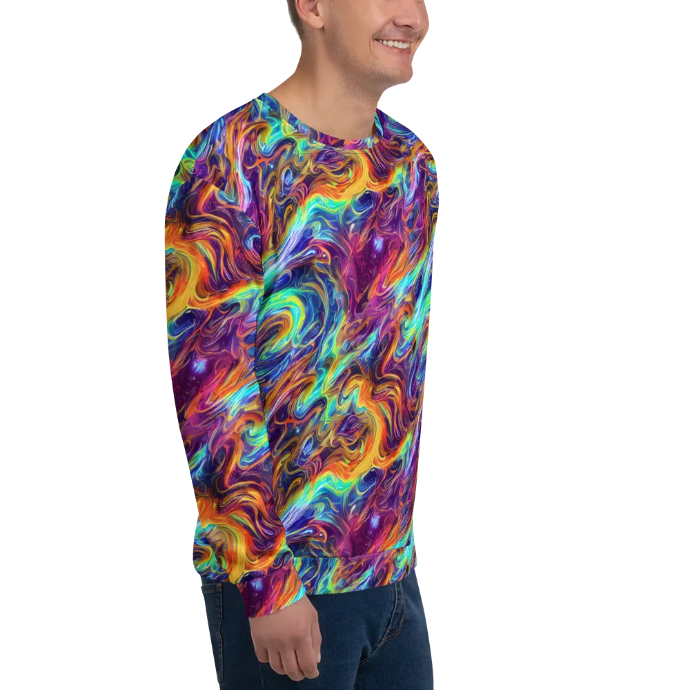 Neon Maelstrom on Sweatshirt — Right Front