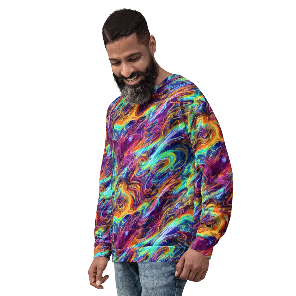 Neon Maelstrom on Sweatshirt — Left Front