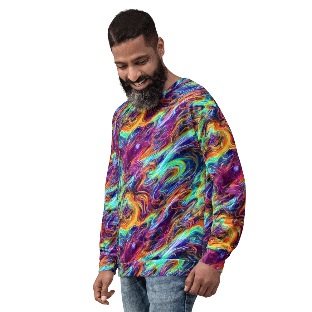 Neon Maelstrom on Sweatshirt — Left Front
