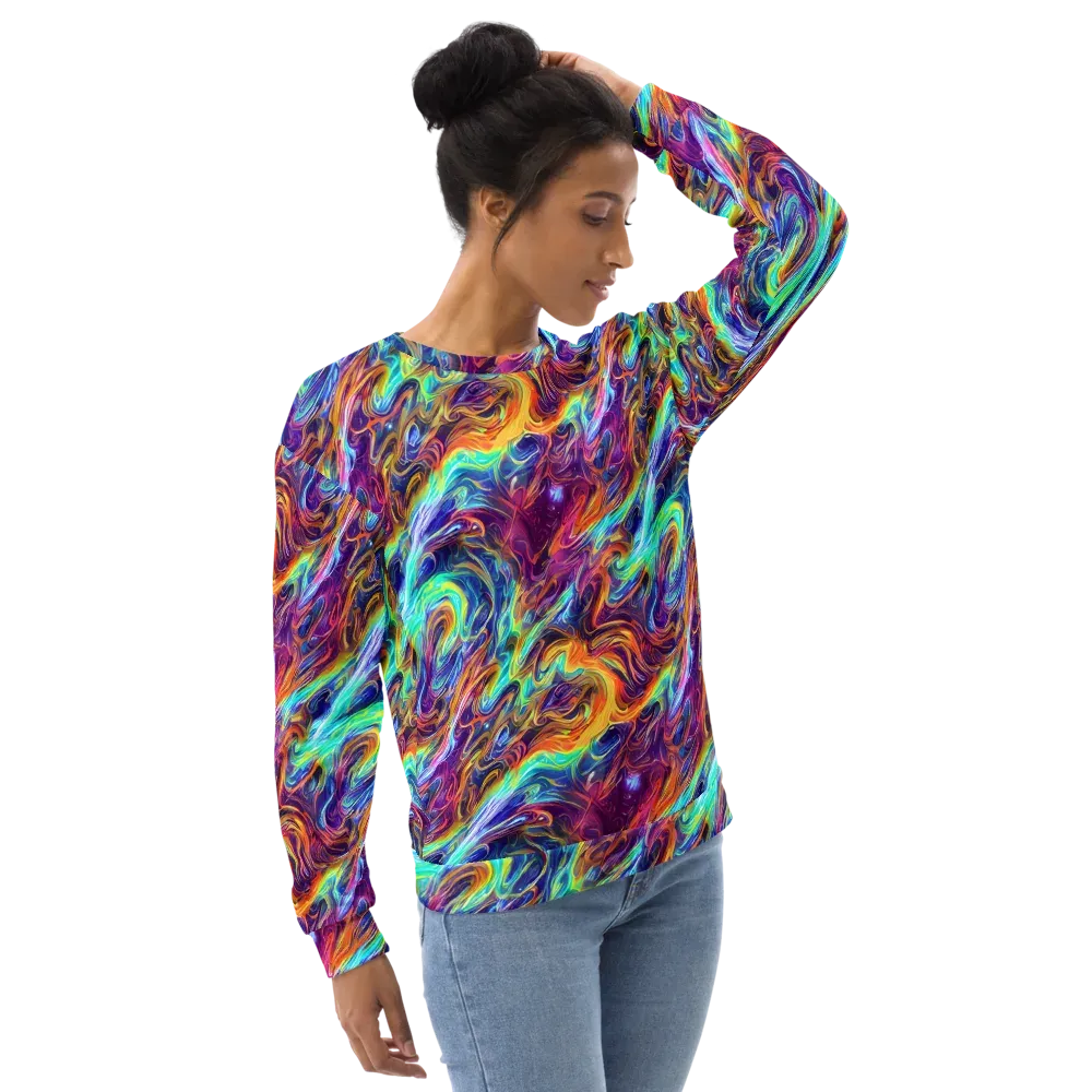 Neon Maelstrom on Sweatshirt — Right Front