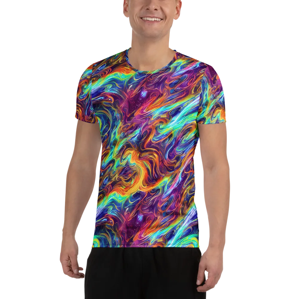 Neon Maelstrom on Men's Athletic T-Shirt — Front