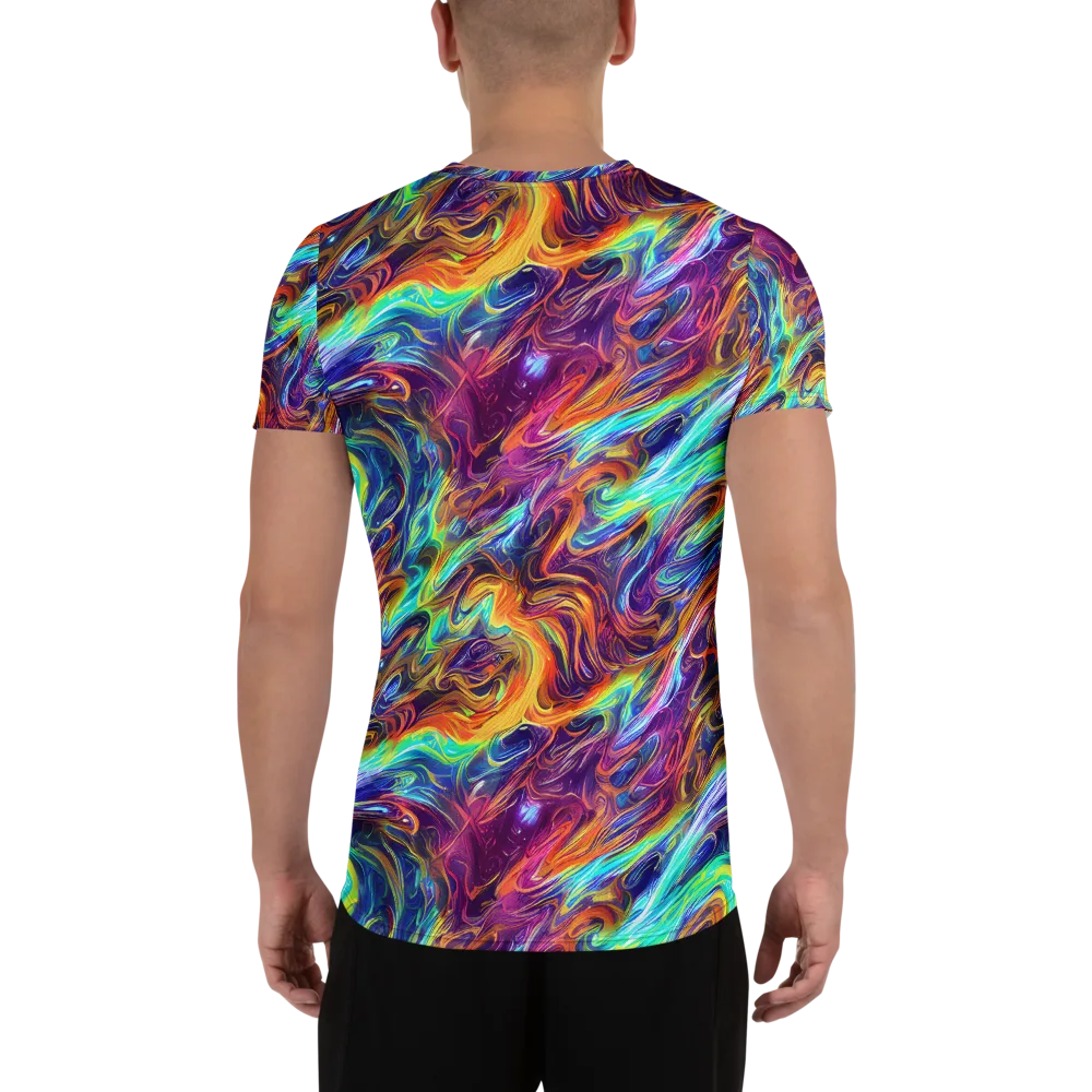 Neon Maelstrom on Men's Athletic T-Shirt — Back