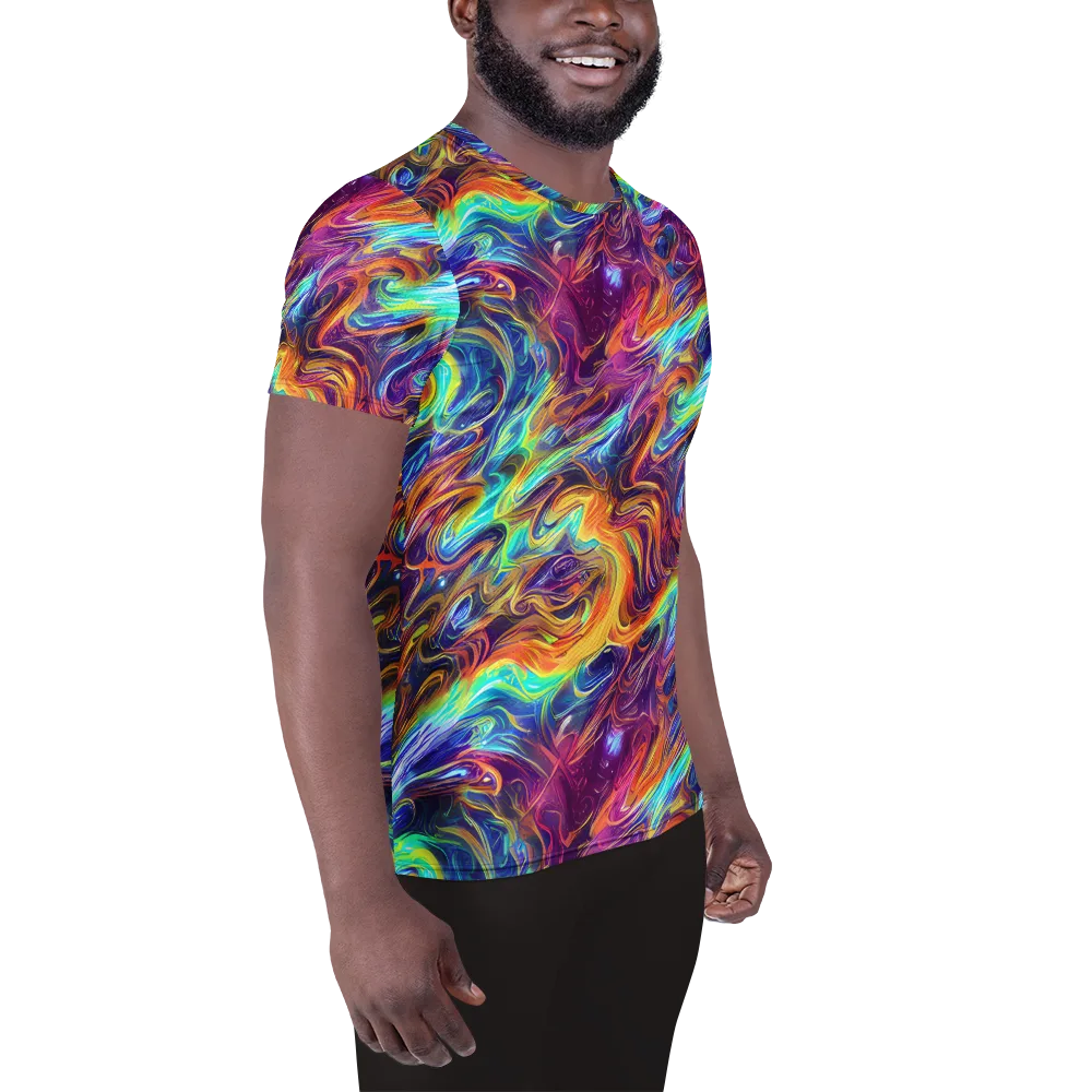 Neon Maelstrom on Men's Athletic T-Shirt — Right