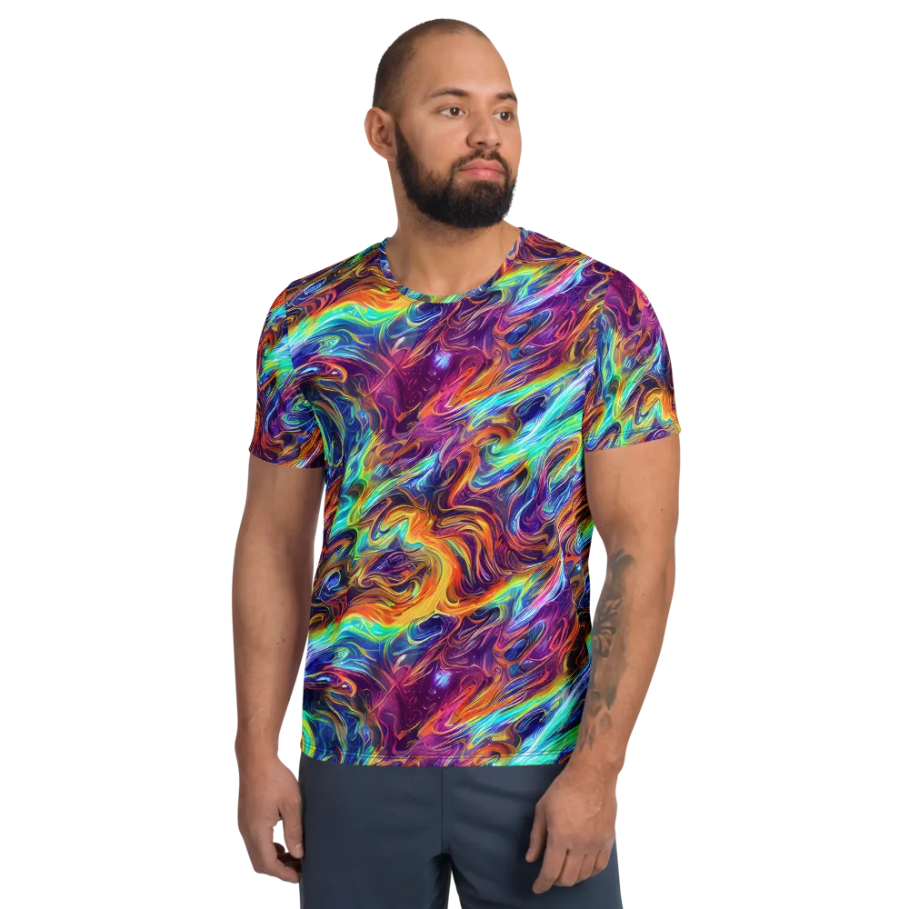 Neon Maelstrom on Men's Athletic T-Shirt — Front