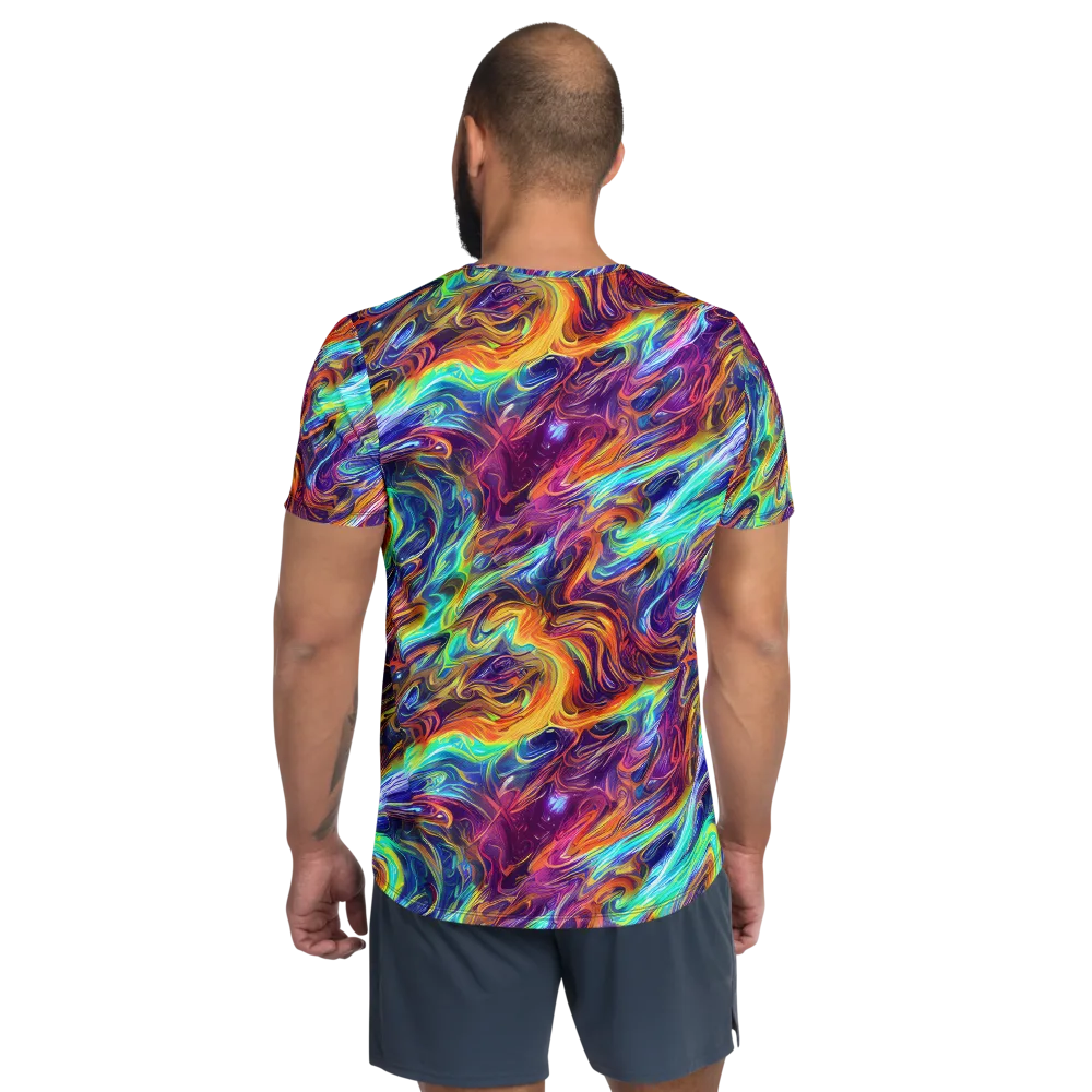 Neon Maelstrom on Men's Athletic T-Shirt — Back