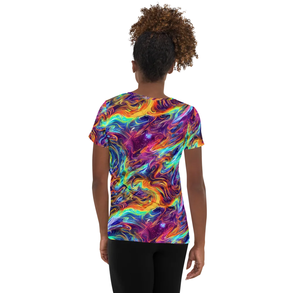 Neon Maelstrom on Women's Athletic T-Shirt — Back
