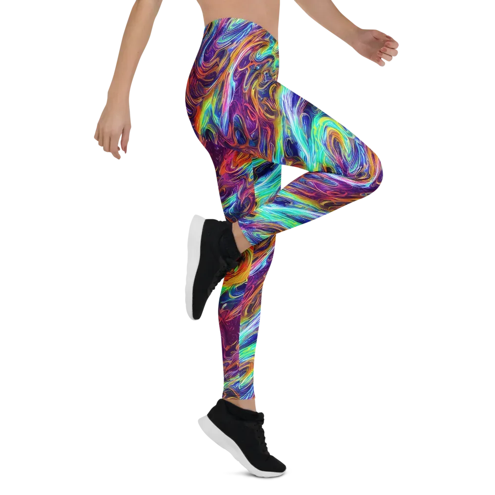 Neon Maelstrom on Leggings — Right