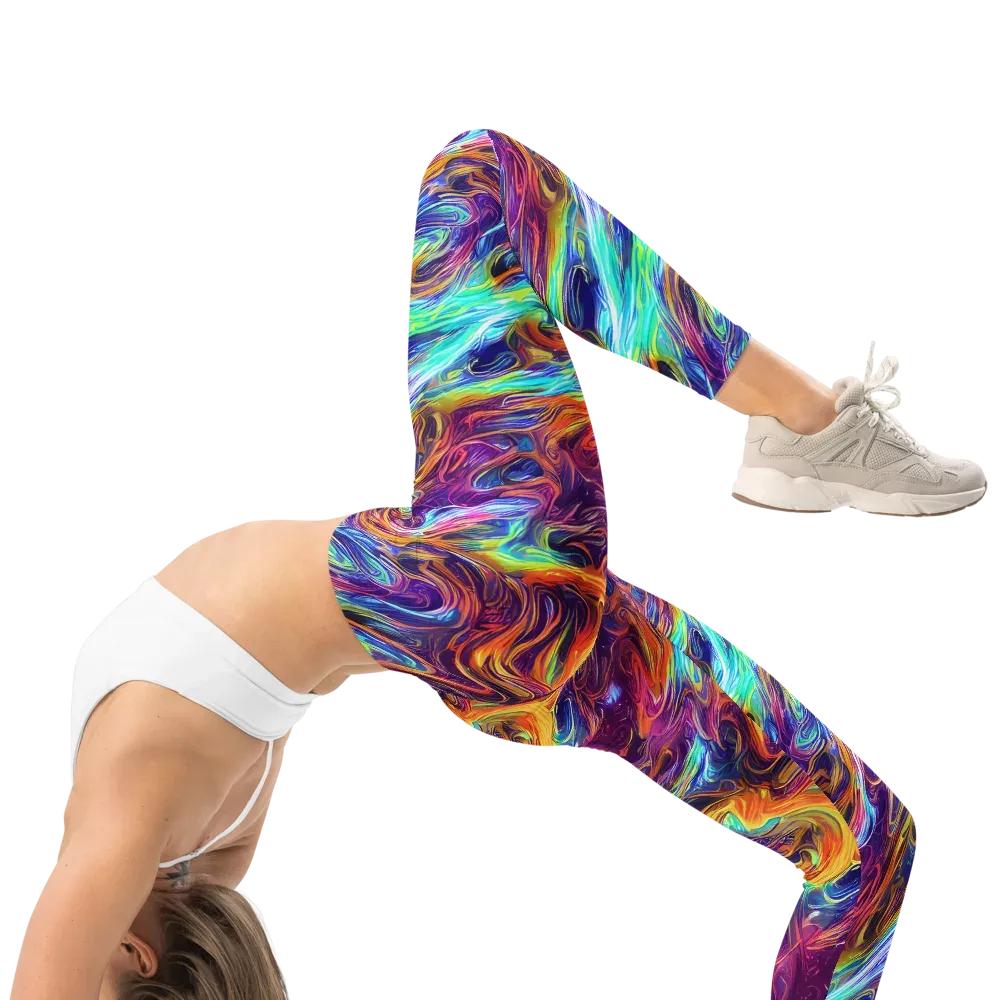 Neon Maelstrom on Leggings — Right