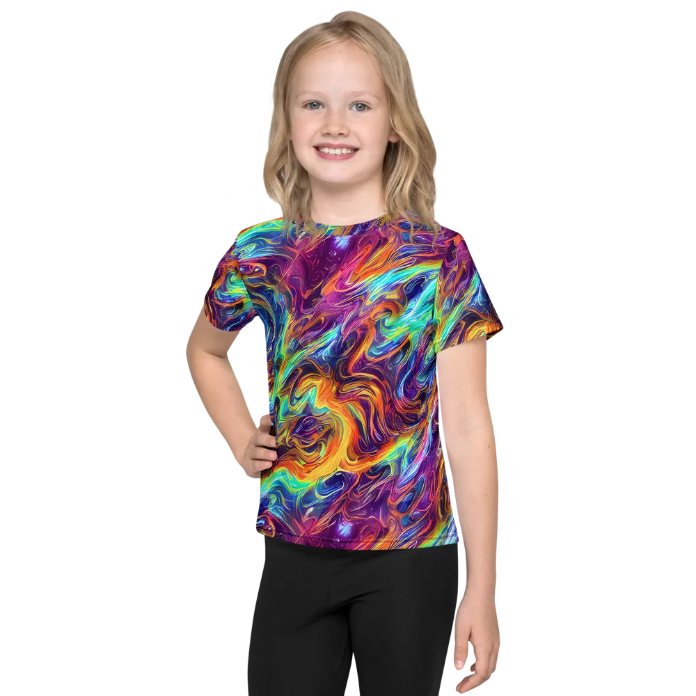 Neon Maelstrom on Kids Crew Neck T-Shirt — Front
