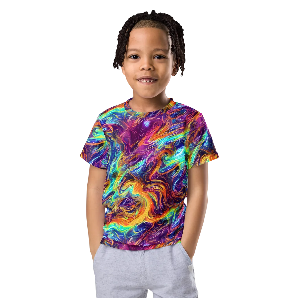 Neon Maelstrom on Kids Crew Neck T-Shirt — Front