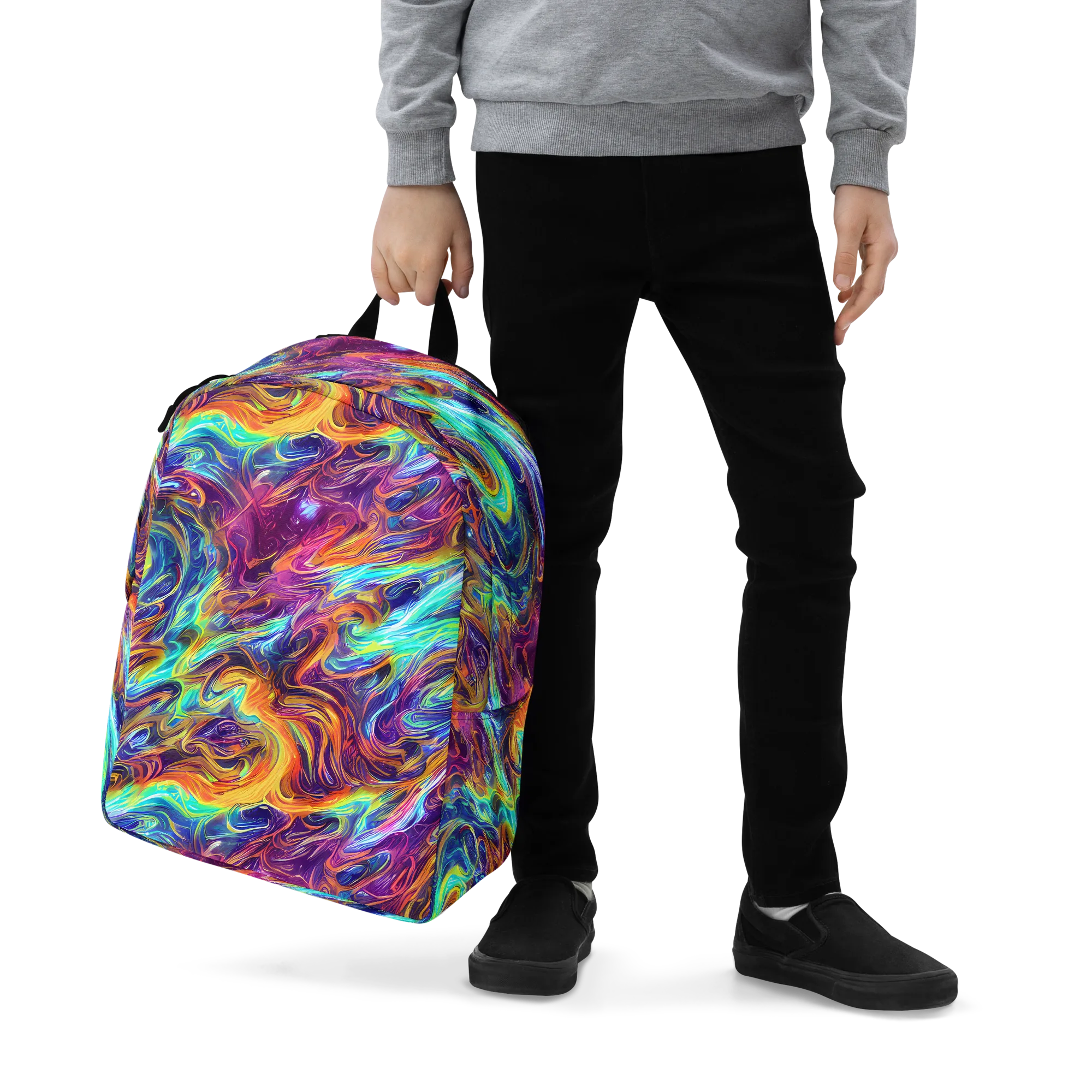 Neon Maelstrom on Minimalist Backpack — Zoomed-in