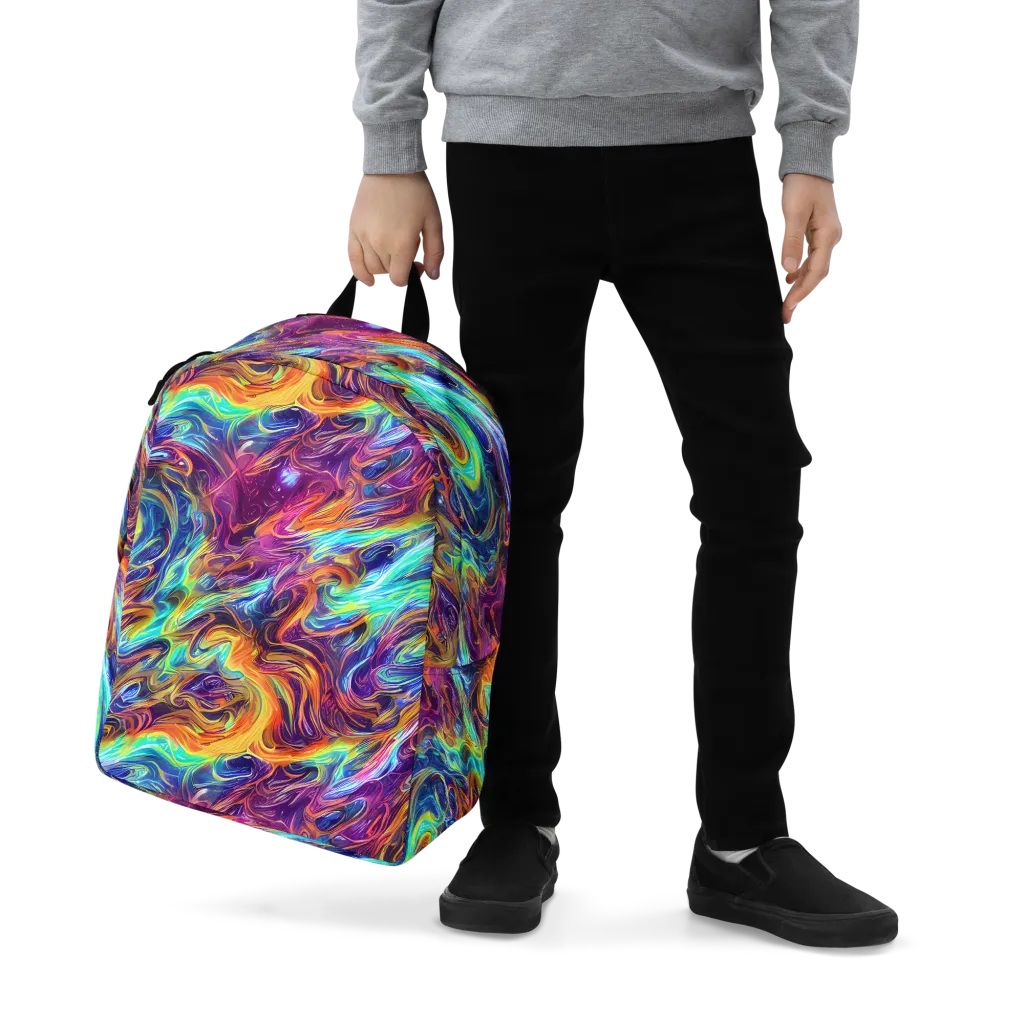 Neon Maelstrom on Minimalist Backpack — Zoomed-in