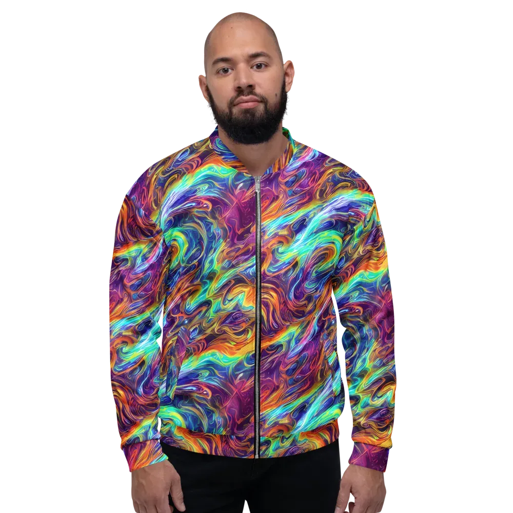 Neon Maelstrom on Bomber Jacket — Front