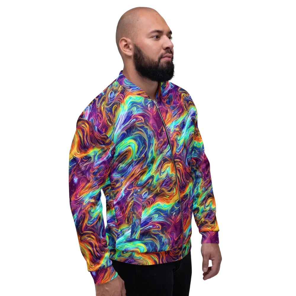 Neon Maelstrom on Bomber Jacket — Right