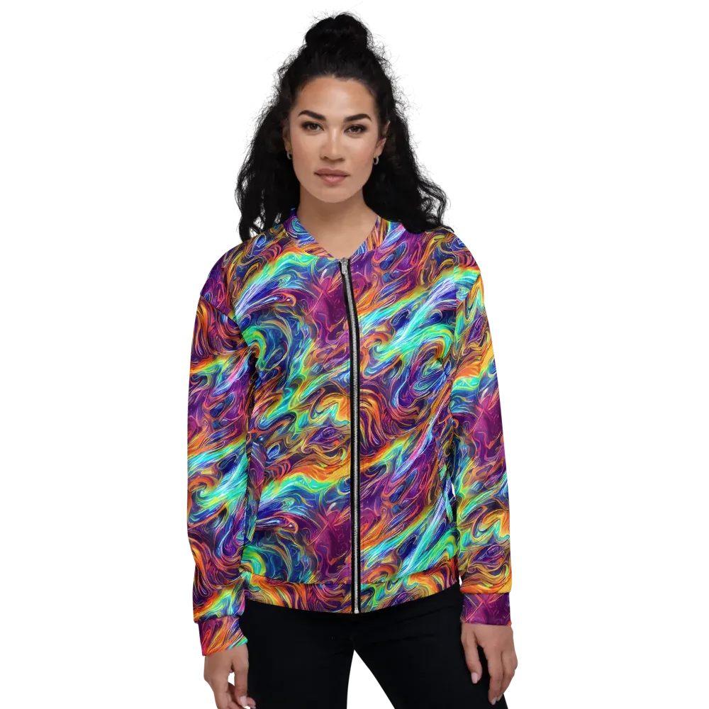 Neon Maelstrom on Bomber Jacket — Front