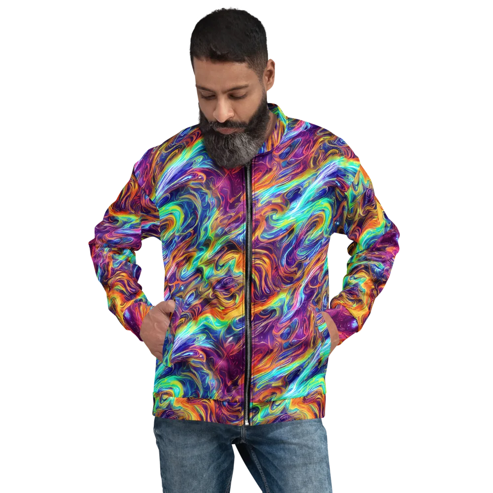 Neon Maelstrom on Bomber Jacket — Front