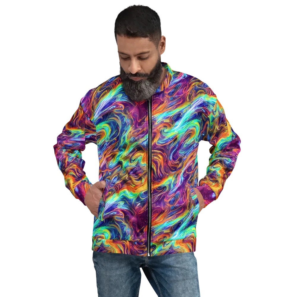Neon Maelstrom on Bomber Jacket — Front