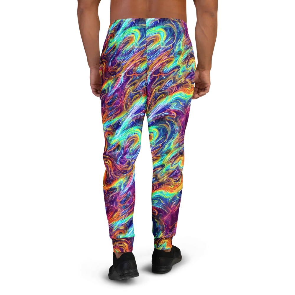 Neon Maelstrom on Men's Joggers — Back