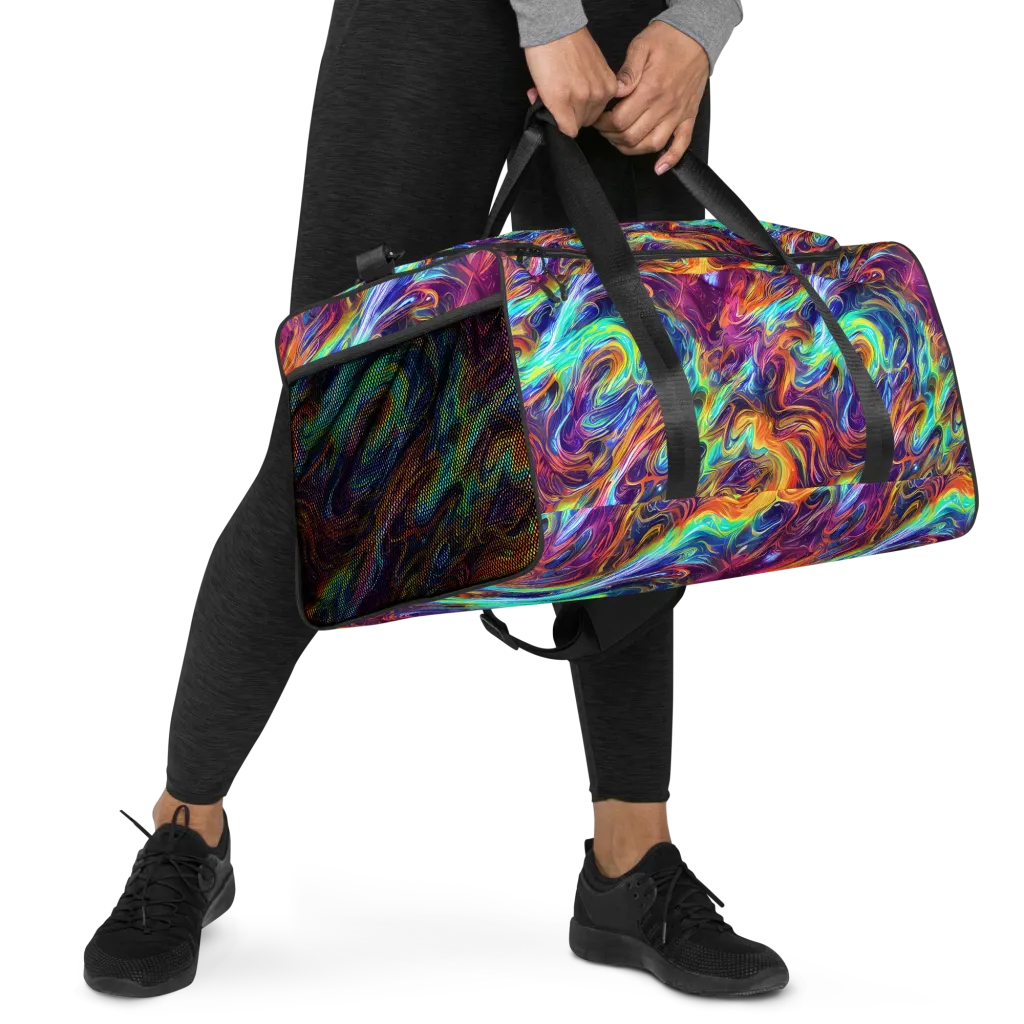Neon Maelstrom on Duffle Bag — Right Front