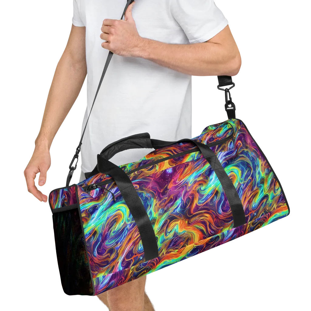 Neon Maelstrom on Duffle Bag — Right Front