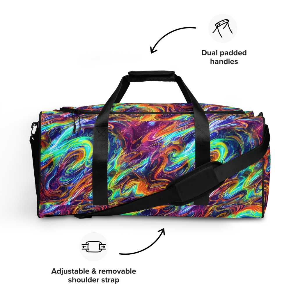 Neon Maelstrom on Duffle Bag — Front