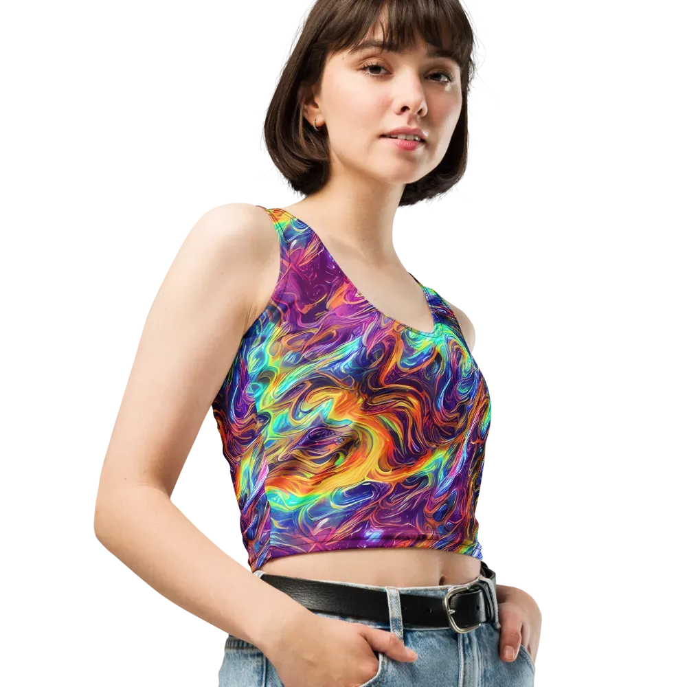 Neon Maelstrom on Crop Top — Right Front
