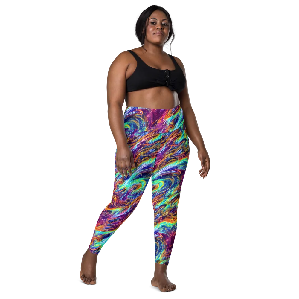 Neon Maelstrom on Leggings with Pockets — Front