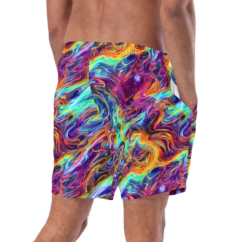 Neon Maelstrom on Swim Trunks — Right Back