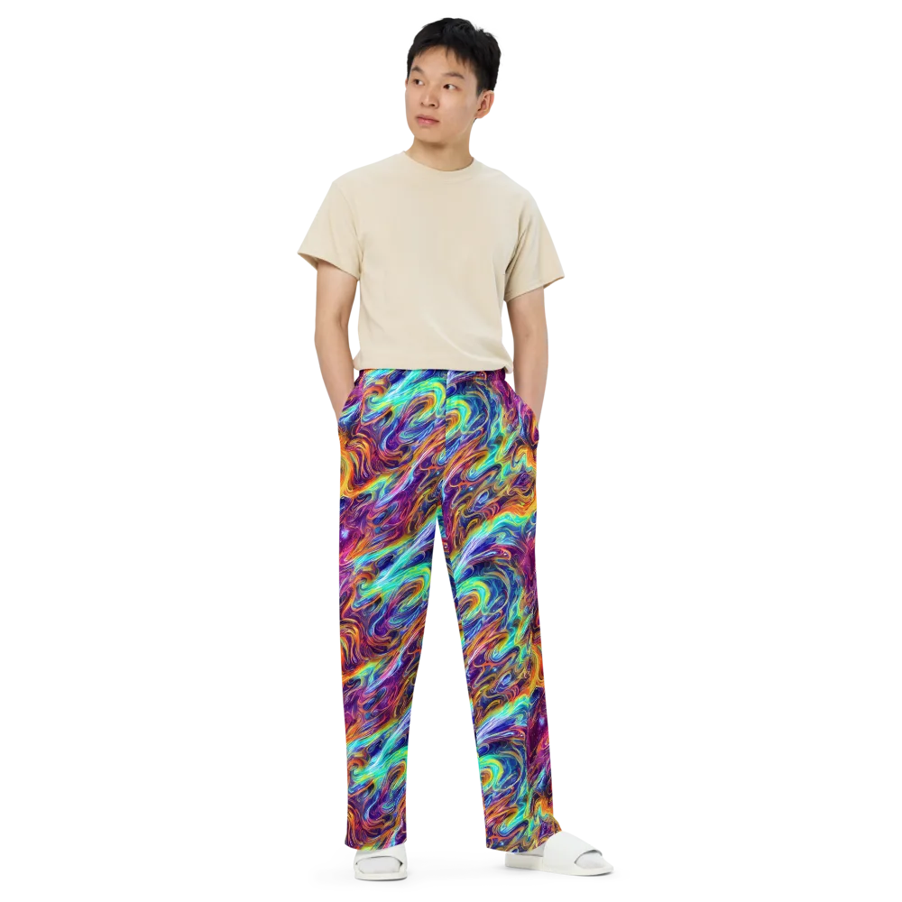 Neon Maelstrom on Wide-Leg Pants — Front