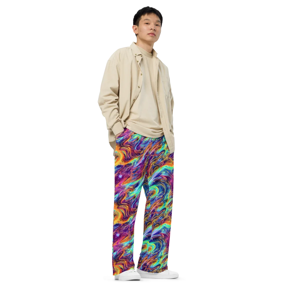 Neon Maelstrom on Wide-Leg Pants — Right Front