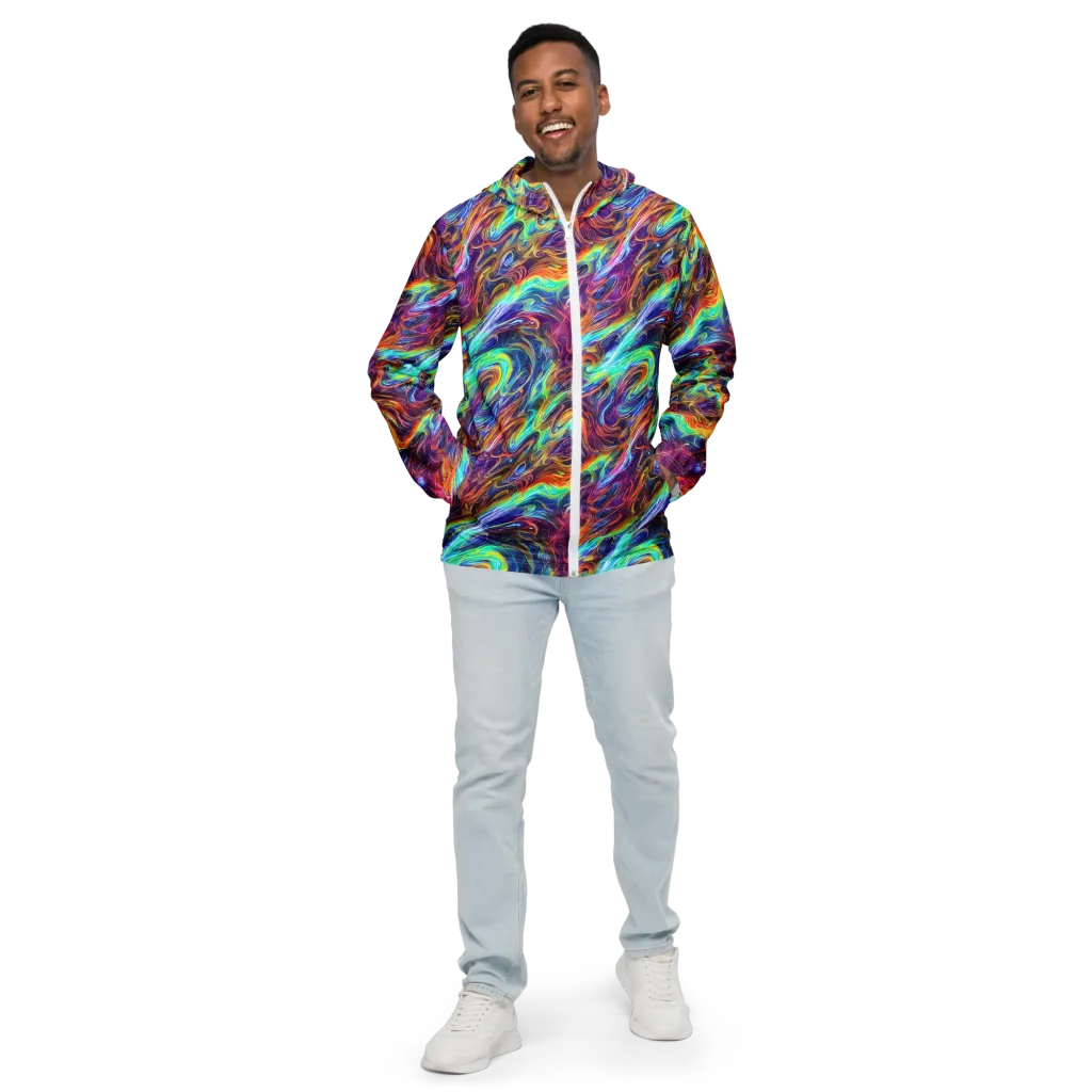 Neon Maelstrom on Men's Windbreaker — Front