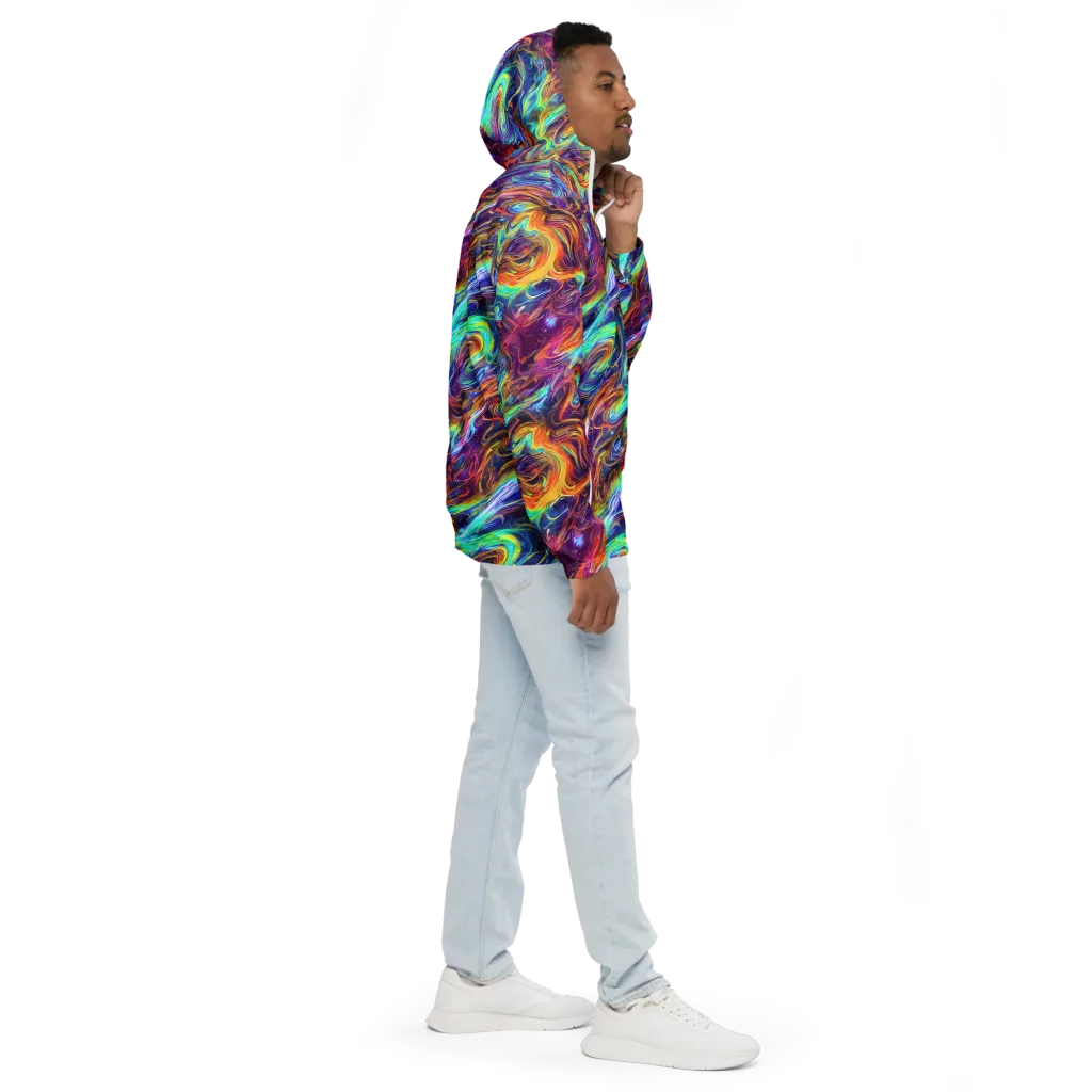 Neon Maelstrom on Men's Windbreaker — Right